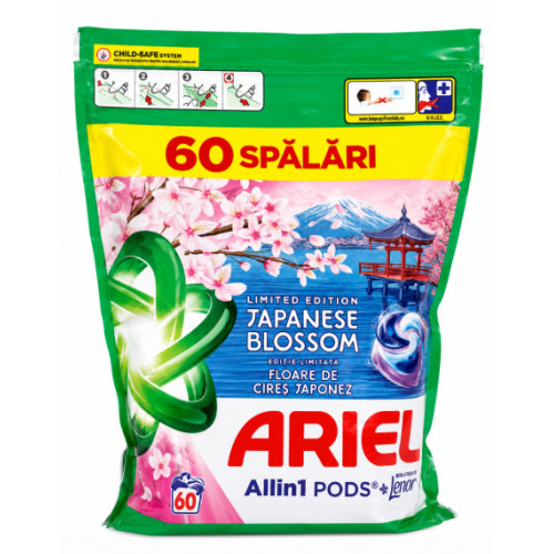 Капсули для прання Ariel All in 1 Pods Japanese Blossom, 60 шт